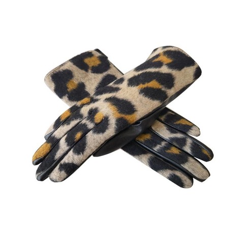 Selling: Leopard Print Boxed Gloves-Beige