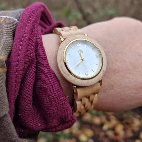 Selling: The Birch: Wood Watch For Women Light Brown