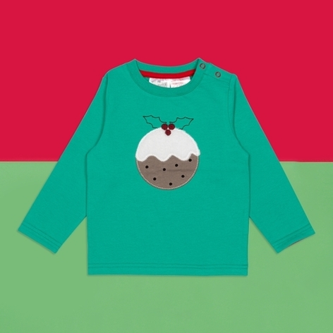 Selling: Christmas Pudding Top - 3-4 Years