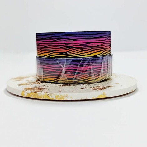 Selling: Colourful Rainbow Foil Zebra Print Washi Tape