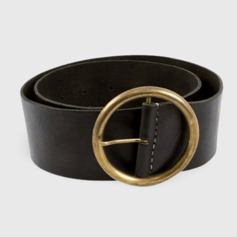 Selling: Women'S Handmade Black Leather Belt - Black