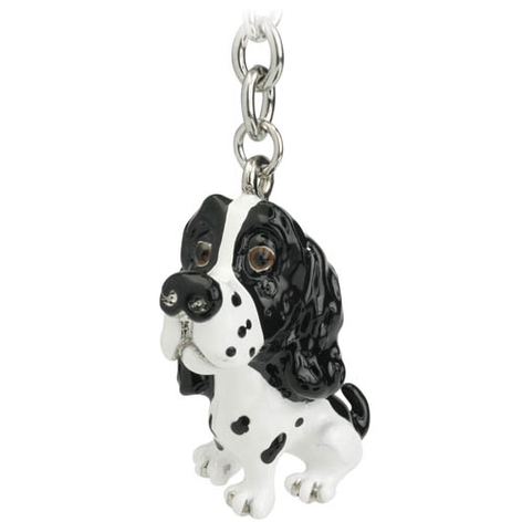 Selling: Little Paws - Key Rings - Cats & Dogs - Springer Spaniel Black & White