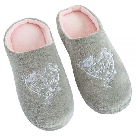Selling: Slippers - Large Size 7-8 - Said With Sentiment - Sister 