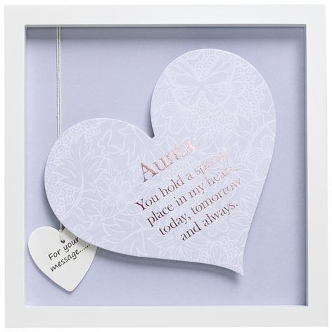Selling: Heart Frames - Said With Sentiment - Square - Auntie