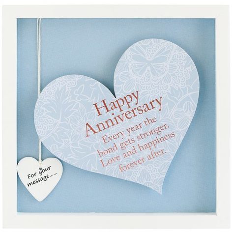 Selling: Heart Frames - Said With Sentiment - Square- Happy Anniversary