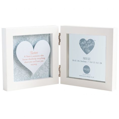 Selling: Hinged Heart Frames - Said With Sentiment - Sister 