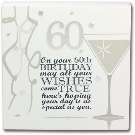 Selling: Said With Sentiment 60Th Birthday Wall Art