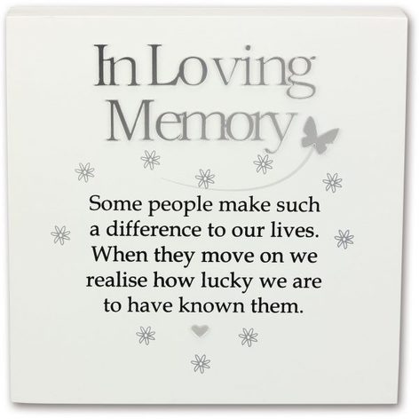 Selling: Said With Sentiment In Loving Memory Wall Art