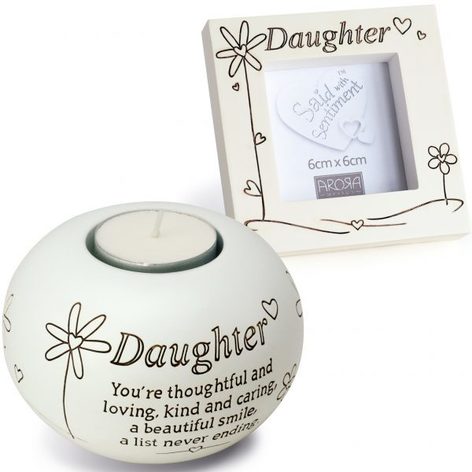 Selling: Tealight Holders & Frame Gift Set - Said With Sentiment - Daughter