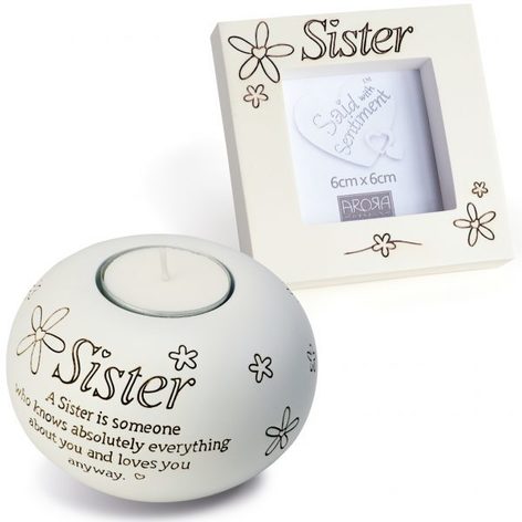 Selling: Tealight Holders & Frame Gift Set - Said With Sentiment - Sister