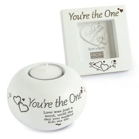Selling: Tealight Holders & Frame Gift Set - Said With Sentiment - You'Re The One