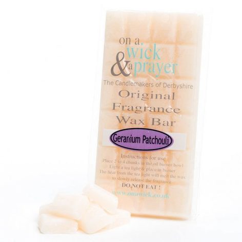 Selling: On A Wick And A Prayer Geranium & Patchouli Wax Melter Bar