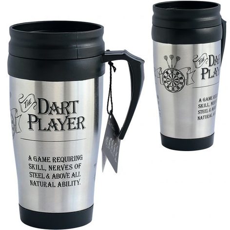 Selling: Travel Mugs - Ultimate Gift For Man - Dart Player - Travel Mug