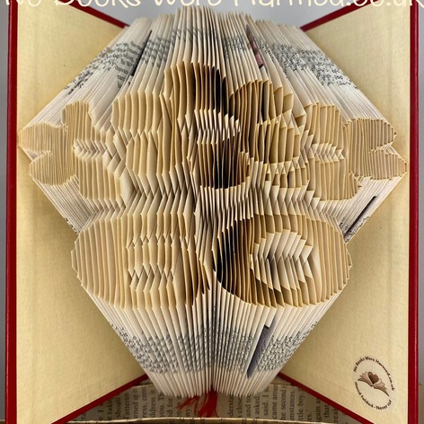 Selling: Birthday / Anniversary Posy Hand Folded Book Art Sculpture - Style - 35