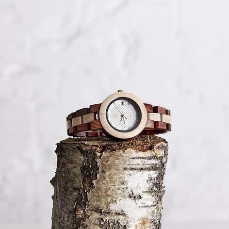 Selling: The Hazel - Handmade Recycled Natural Wood Wristwatch For Women