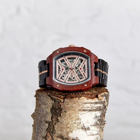Selling: The Mahogany - Handmade Recycled Wood Wristwatch For Men