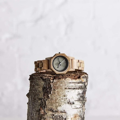 Selling: The Willow - Handmade Recycled Natural Wood Wristwatch For Women