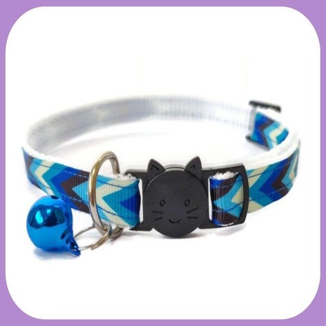 Selling: Blue Chevron Kitten Collar