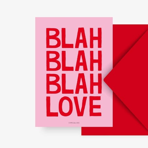 Selling: Postcard/Blah Blah Love