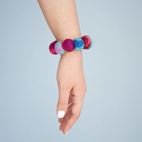 Selling: Felt Swirly Ball Bracelet