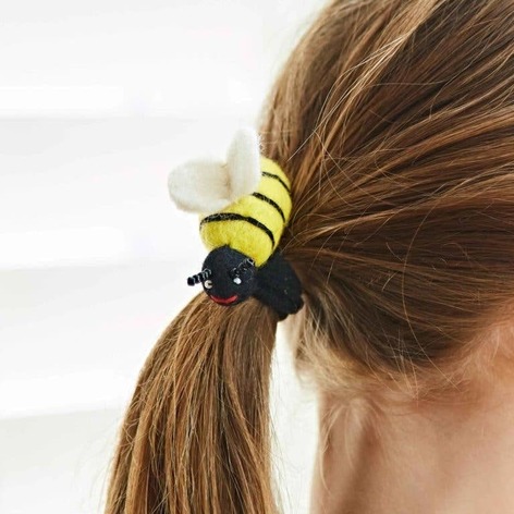 Selling: Felt Bumble Bee Hair Tie - Felt Hairband