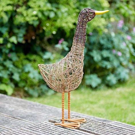 Selling: Handmade Curious Duck Wire Garden Ornament