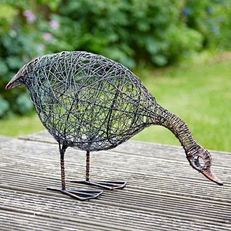 Selling: Handmade Drinking Duck Wire Garden Ornament