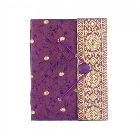 Selling: Handmade Sari Journal - Fabric Journal - Large - Purple