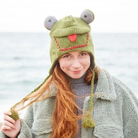 Selling: Handmade Woollen Animal Winter Hat - Woolly Hat - Frog