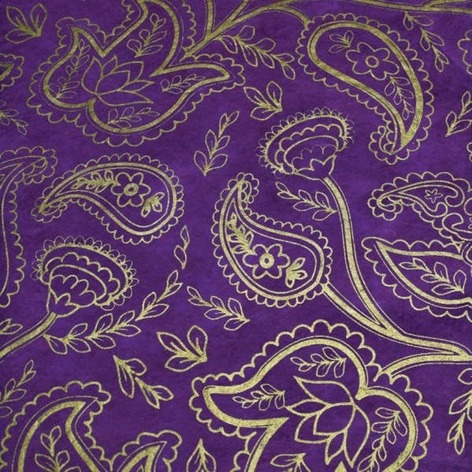 Selling: Paisley Lokta Paper Gift Wrap - Various Colours - Purple
