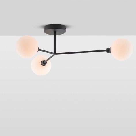 Selling: 3 Light Flush Ceiling Light In Charcoal Grey
