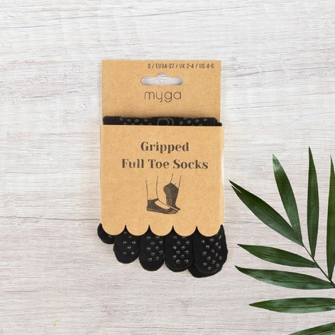 Selling: Gripped Full Toe Yoga Socks - Medium