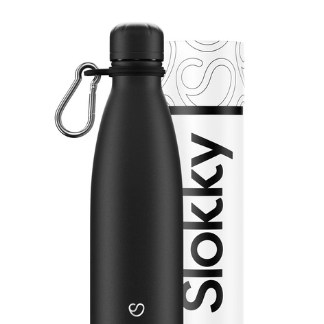 Selling: Mono Black Thermos Bottle, Lid & Carabiner - 500Ml