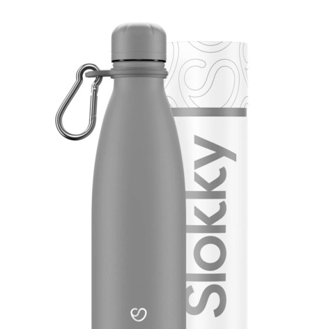 Selling: Mono Grey Thermos Bottle, Lid & Carabiner - 500Ml