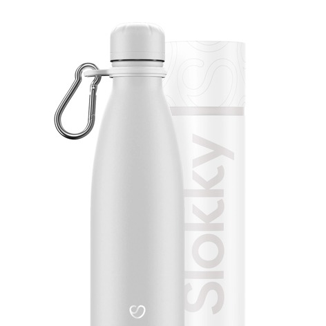 Selling: Mono White Thermos Bottle, Lid & Carabiner - 500Ml