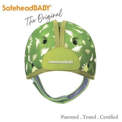 Selling: Safeheadbaby - Soft Helmet For Babies Learning To Walk - Dino Green