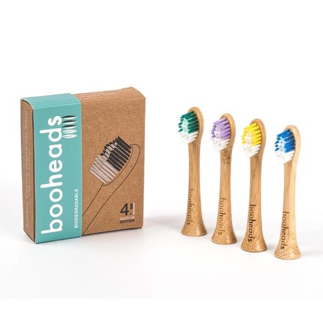 Selling: Booheads - 4Pk - Bamboo Electric Toothbrush Heads - Deep Clean