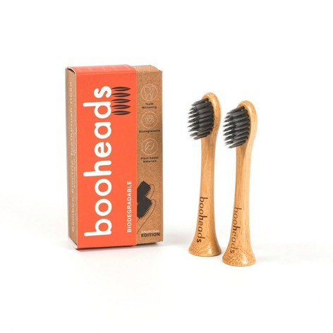 Selling: Booheads - 2Pk - Charcoal Bamboo Electric Toothbrush Heads - Polish Clean | Compatible With Sonicare | Biodegradable Eco Friendly Sustainable