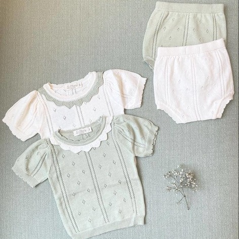 Selling: Anna Knit Set (Top & Pants) - 3Y - Pastel Green