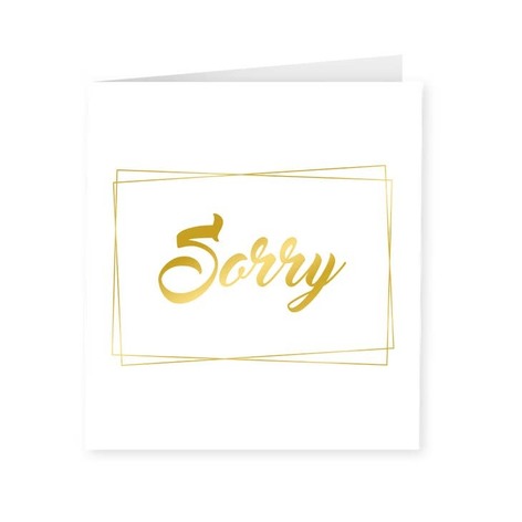 Selling: Gold White Cards - Sorry