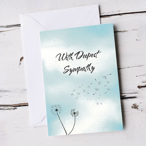Selling: With Deepest Sympathy Unisex Classic Dandelion Card