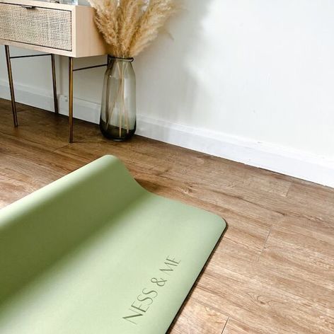 Selling: Pu Yoga Mat 4Mm - With Free Carry Strap-Matcha  Green