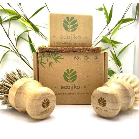Selling: Dish Soap & Bamboo Scrubbing Brush Eco Gift Set