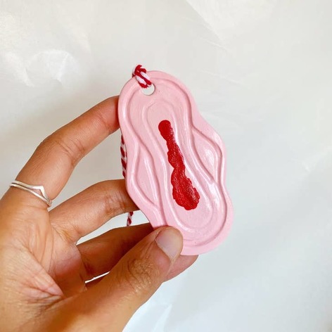 Selling: Bloody Sanitary Pad Christmas Tree Decoration, Novelty Gift