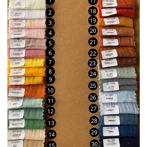 Selling: Muslin Crinkle Fabric Plain Colours, Dressmaking Cotton | 1 Meter | Color 23