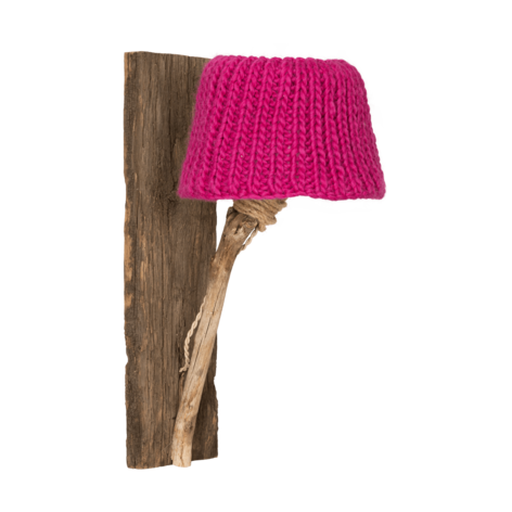 Selling: Wooden Wall Lamp Fuchsia Medium
