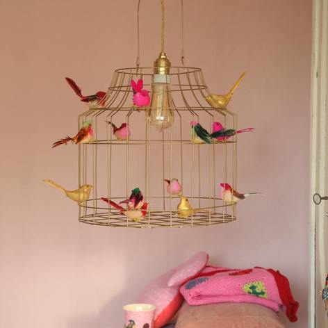Selling: Birdcage Hanging Lamp Gold Mixed | 45Cm X 45Cm X 72Cm