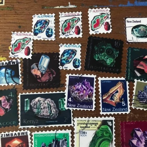 Selling: Gemstone Postage Stamp Sticker Pack, 35 Pcs Splash Proof Set-10Pack