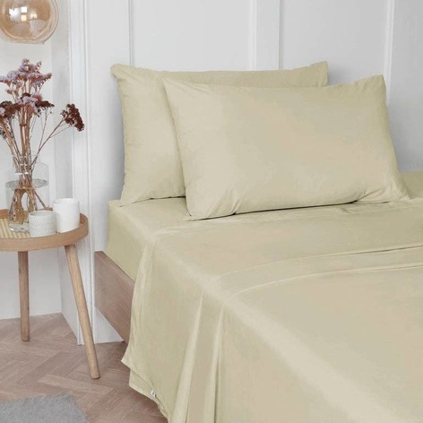Selling: Cream Plain Dye Bedding Set - 180 Thread Count | Pillowcase Pair