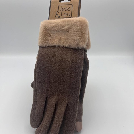 Selling: Fur Trimmed Smart Gloves Gl162